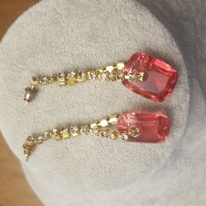Pretty rhinestone costume earrings